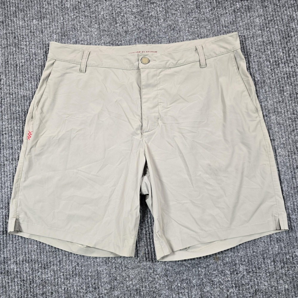 Rhone Shorts Mens 34 Beige 7 Inch Inseam Performance Chino Lightweight Casual